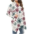 thumbnail image 6 of UQJfacai Womens Christmas Cardigans Knit Fall Sweaters Oversized Open Front Coats Snowflake Graphic Long Sleeve Shirts Outwear Tops, 6 of 6