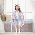 thumbnail image 7 of FORMRS Wearable Blanket Hoodie with Sleeves for Kids Cozy Flannel Sweatshirt, Abstract Pink, 7 of 7