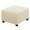 Beige, variant on ATJIA Stretch Square Ottoman Cover Folding Storage Stool Furniture Protector Soft Rectangle Slipcover with Elastic Bottom