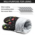 thumbnail image 7 of Cute Oven Mitts,Black Christmas Ornament Pattern Oven Mitt 2-Pack Set,Kitchen Gloves for Oven,Heat Resistant Oven Mitts 7.7"x12", 7 of 7