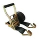 thumbnail image 1 of Correas de trinquete para cinturón tensor de motocicleta de poliéster con hebilla de leva metálica Negro 5cmx6m, 1 of 5