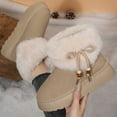 thumbnail image 6 of Xiaoxatg Women's Boots Fashionable Warm Winter Footwear with Bow for Comfort and Style 6.5 Beige, 6 of 9