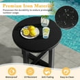 thumbnail image 4 of Ktaxon Table d'Appoint Ronde en Métal de 24 Pouces pour Extérieur et Intérieur - Table de Bout Bistro pour Patio, Jardin et Terrasse, Résistante aux Intempéries (Noir), 4 of 8