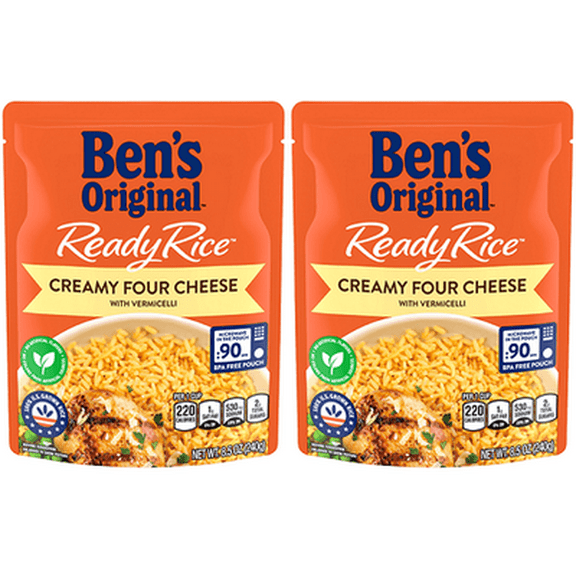 Uncle Ben's Ready Rice Creamy Four Cheese with Vermicelli Rice, 8.5 oz Side Item