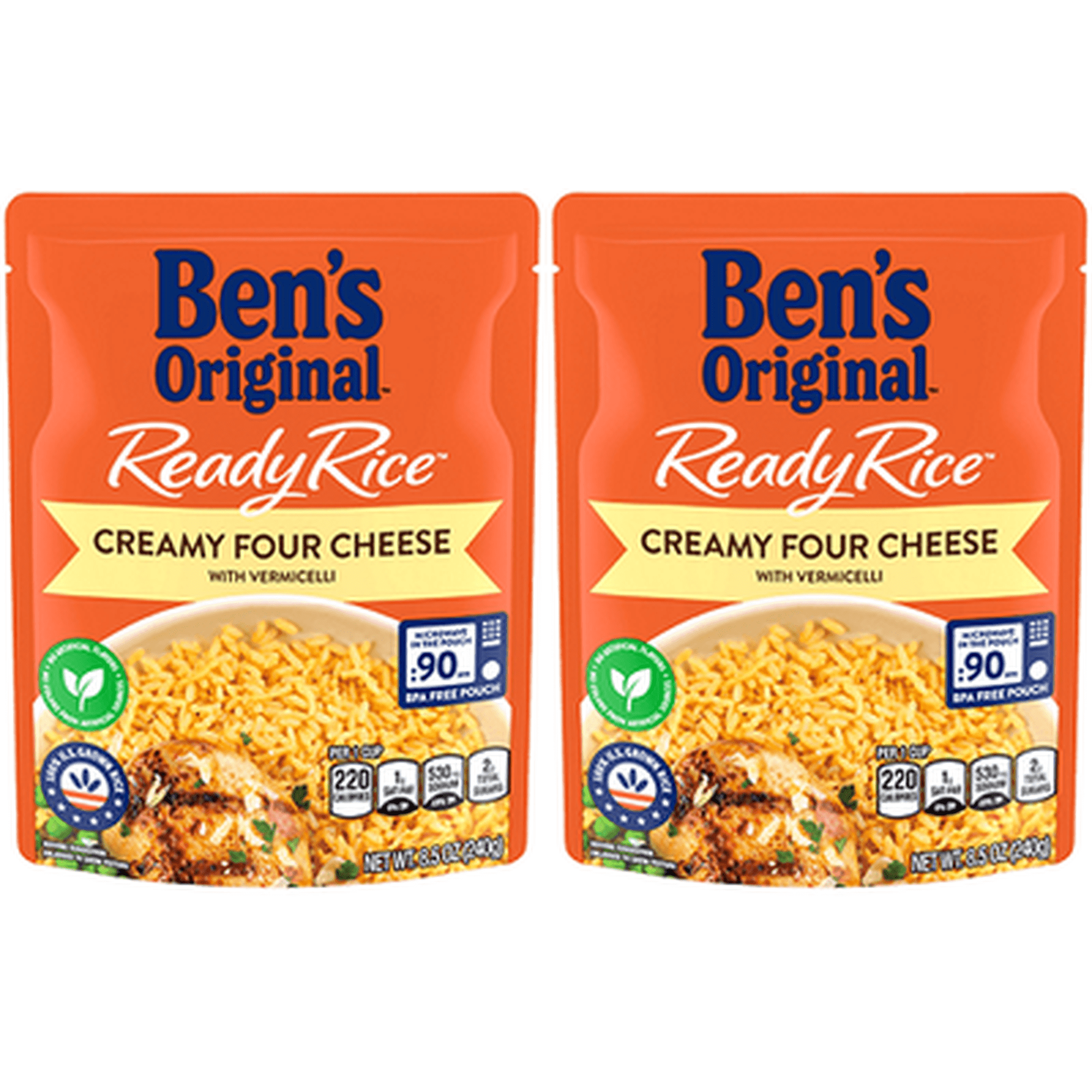 Uncle Ben's Ready Rice Creamy Four Cheese with Vermicelli Rice, 8.5 oz Side Item