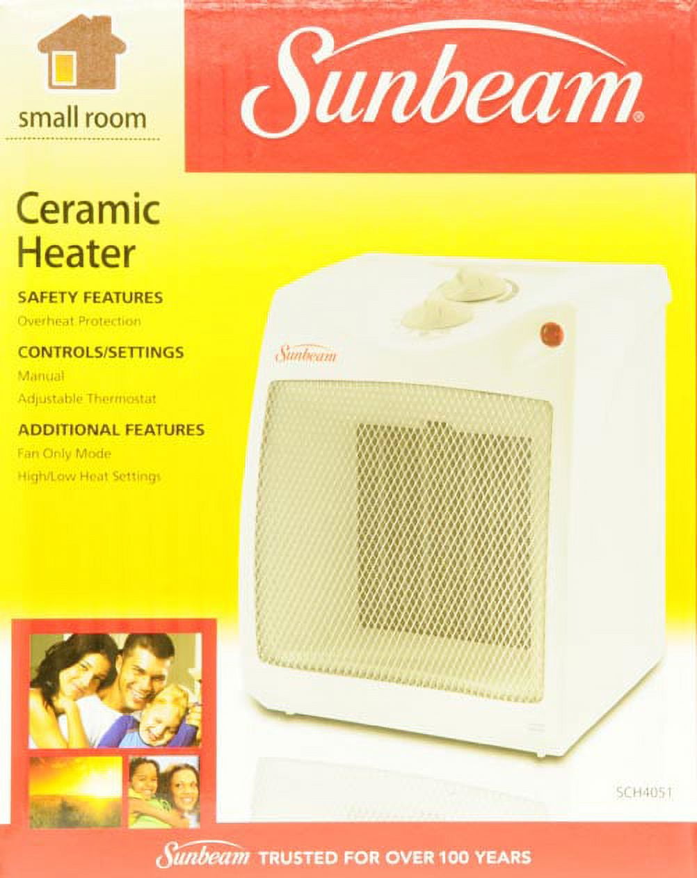 電子ファン Sunbeam SQH310 Infrared Large Room Electric Tower Quartz Heater, White Heater - Sunbeam SQH310 Infrared Large Room Electric Tower Quartz