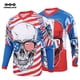 thumbnail image 2 of KEMALOCE - Camiseta de manga larga para descenso de montaña, color azul, para hombre, para enduro, motocross, ciclismo de montaña, unisex, con calaveras, para BMX, 2 of 5