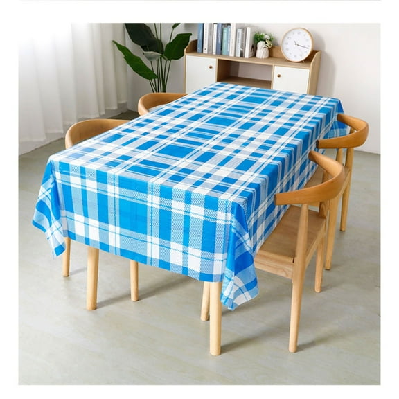 Disposable Plastic Tablecloth Under $5! Yrmaups 5-Pack Disposable PEVA Tablecloth, Thickened Waterproof Plastic Table Cover for Parties, Picnics, Events, Checkered Print, Easy Cleanup