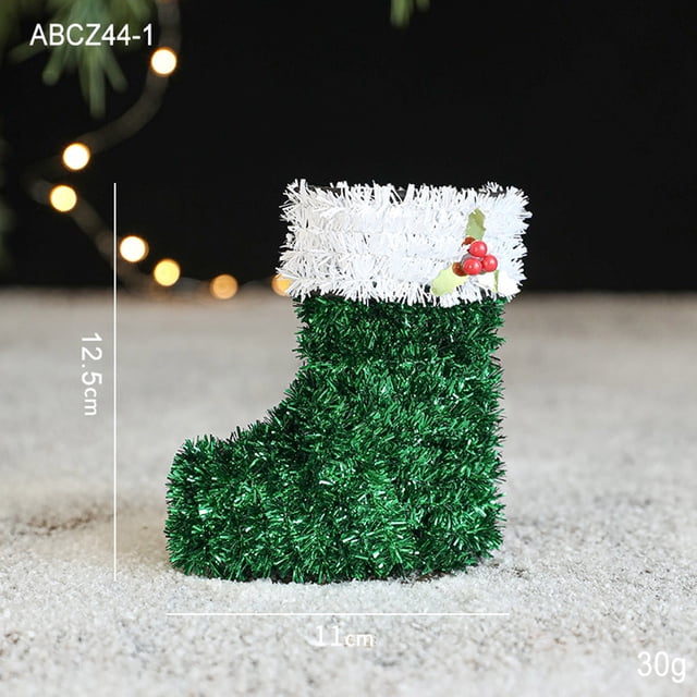 Xihbxyly Decoración para Árbol de Navidad, Adornos para Medias Navideñas, Mesa Acogedora o Escritorio, Perfecto para Fiestas, Dormitorios, Oficinas, Decoración Navideña Única, 1 Calcetín Navideño.