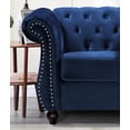 thumbnail image 3 of Uspridefurniture Fender 40.6'' Wide Tufted Velvet Chesterfield Chair -Blue, 3 of 5