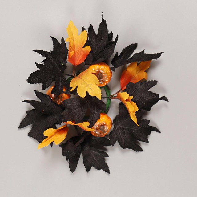 Corona De Velas De Halloween, Decoración Del Hogar Para Suministros De Fiesta De Acción De Gracias, Otoño Amarillo