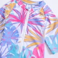 thumbnail image 4 of Emy Dola Baby-Girls Long Sleeve Zipper One Piece Swimsuit Floral Mermaid Rash Guard Swimwear UPF 50+ Infant Bathing Suit, 4 of 6