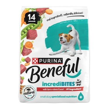 Purina Beneful Incredibites with Farm-Raised Beef Natural Small Breed Dry Dog Food with Added Vitamins, Minerals and Nutrients, 14 Bag
