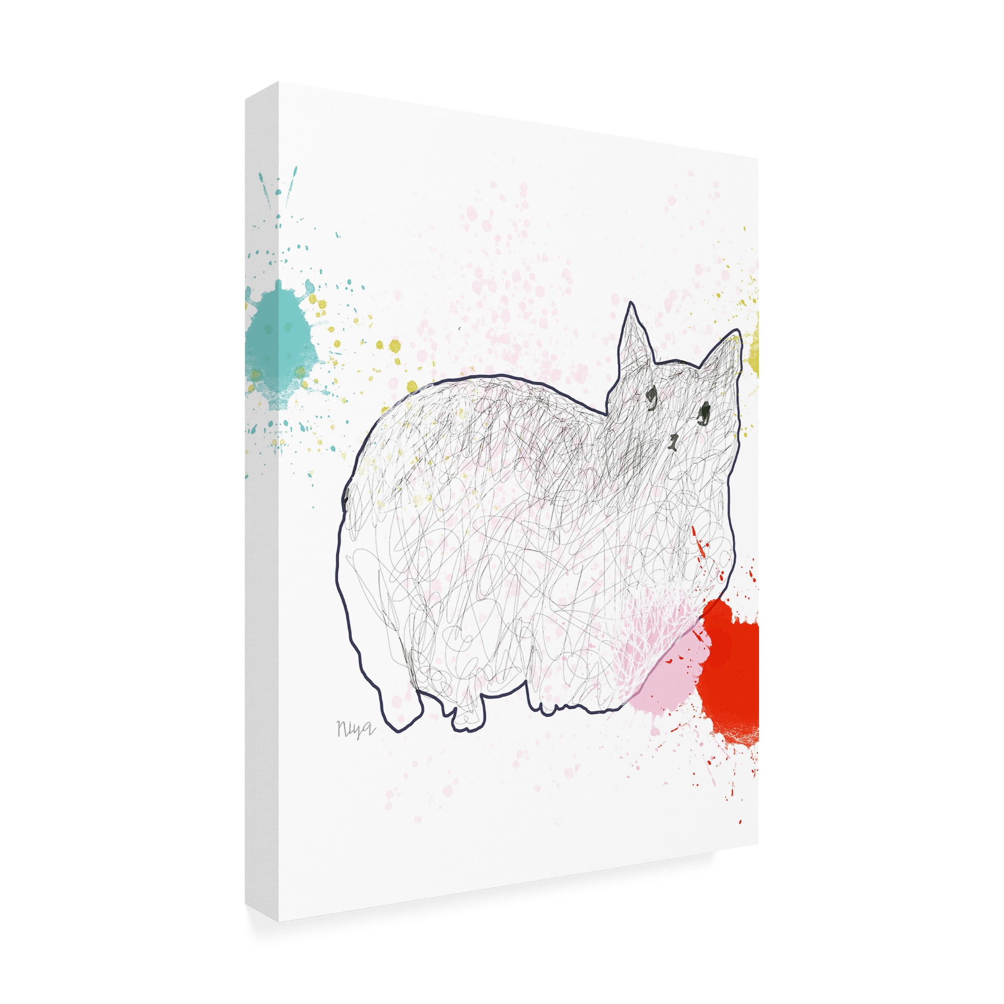 Trademark Fine Art 'Kitty in Repose' Canvas Art by Niya Christin