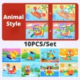 thumbnail image 1 of 3D EVA Foam Sticker Puzzle DIY Animal Craft Toys For Kids Rainbow Paper Educational Drawing Game 10Pcs, 1 of 6