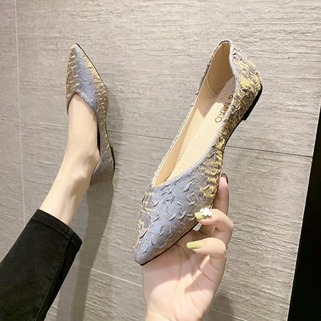 

Bxzhiri Pointed One Foot Flat Heel Shoes Women s Sandals Shallow Mouth Single Shoes Women