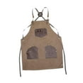 thumbnail image 3 of BELOVING Canvas Apron with Pockets Adjustable Neck Apron for Baking Gardening Pottery brown, 3 of 10