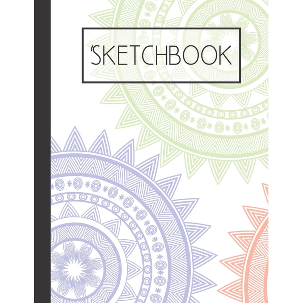 Colorful Mandala pattern Sketchbook 200 Page Sketchbook Artist