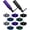 Black, Navy, Green, Grey, Purple, variant on Wesiti 10 Pack Rain Umbrellas Bulk Automatic Open Close Collapsible Umbrella for Men Women