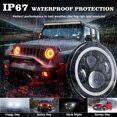 thumbnail image 5 of Tail Light+7" Halo LED Head Lamp+Turn Signal Lights For Jeep Wrangler JK 2007-18, 5 of 6