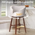 thumbnail image 5 of Pellebant Counter Height Bar Stools Set of 2 With Back and Footrest, Metal Frame,Silver, 5 of 8