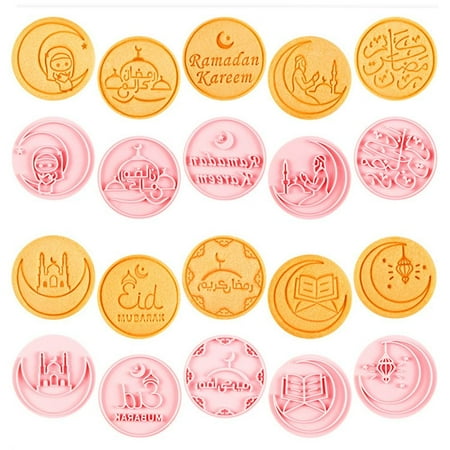 

10pcs/set Cake Tool Pastry Decorating Baking Mould Ramadan Mubarak Cookie Cutter Eid Mubarak Ramadan Kareem Biscuit Mold