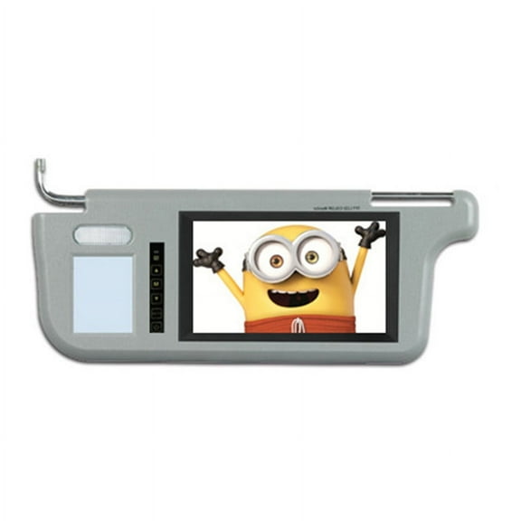 Zyutaosan 7" Car 2 Channel Video Sunvisor Rear View Mirror Screen Lcd Monitor For Dvd/Vcd/Gps/Tv Input Signal And Car Rearview Camera Touch Button Left Side