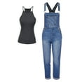 thumbnail image 4 of FashionMille Women Boyfriend Denim Jean Overall, 4 of 5