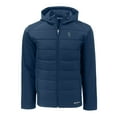 thumbnail image 2 of Men's Cutter & Buck Navy Seattle Mariners Evoke Hybrid Eco Softshell Recycled Full-Zip Hoodie, 2 of 3