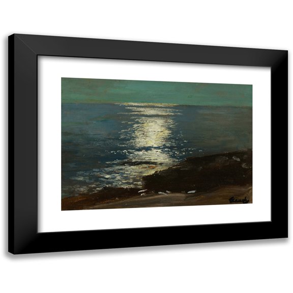 Frederick Judd Waugh 14x11 Black Modern Framed Museum Art Print Titled - Moonlight on the Sea
