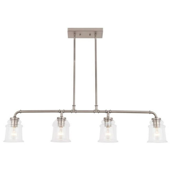 Woodbridge Lighting Elliot 4-Light Metal Linear Pendant in Antique Nickel