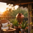 thumbnail image 5 of ICQOVD Solar Iron Hanging Lantern,Waterproof Hollow Projection Garden Lamp for Courtyard,Patio,Porch,Yard and Outdoor Decorations, 5 of 9