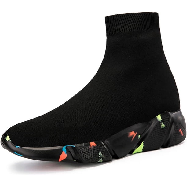 Xishao Calzado de Altos Tenis para Caminar Hombre y Mujer Casual Cómodas Colorido Negro 28.0 cm Colorido Negro 28.0 cm Xishao ropa