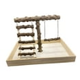 thumbnail image 2 of Soporte de juego para pájaros, parque infantil para pájaros, perchas para pájaros, soporte de madera para loros pequeños, medianos, cacatúas, pinzones, 2 of 9