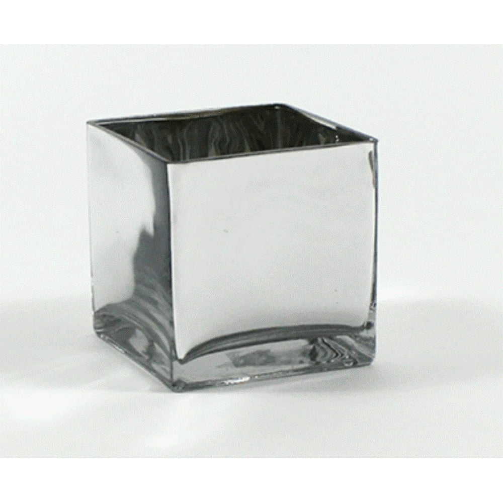 6" Bulk Silver Square Vase (Set of 12)