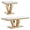 Gold White, variant on 47"L Diamond Base Coffee Table, Stainless Steel Mirror Finish, White Marble-Look Top for Modern Living Room