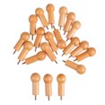 thumbnail image 2 of 20 Sets Home Round Storage Hooks Wooden Hanging Hook Useful Coat Hat Hanger, 2 of 7