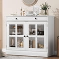 thumbnail image 1 of Gaderth Sideboard Buffet Cabinet With Storage,Modern Sideboard Cabinet With Glass Door,Farmhouse Console Table,Buffet Table With Drawer,Kitchen Coffee Bar Wine Bar Cabinet For Hallway Entryway, 1 of 9