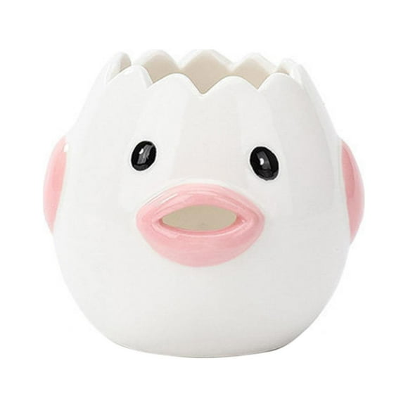 1PC Cute Chicken Ceramic Egg White Separators Premium Ceramic Egg Separator Quite Cute Cup Egg Yolk Separator Kitchen Gadgets Convenient And Simple Pink