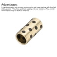 thumbnail image 4 of Uxcell Sleeve Bearings 15mm/0.59" Bore,20mm/0.79" OD,Wrapped Bushings Brass Graphite,JDB Graphite 1 set（2pcs), 4 of 4