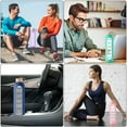 thumbnail image 6 of Borosilicate Glass Water Bottle with Time Marker Reminder Quotes, 1 Liter Leak Proof Reusable BPA Free Motivational Water Bottles with Silicone Sleeve and Bamboo Lid, 6 of 7