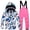 Pink, variant on 6-14 Years Old Kids Girls Boys Ski Suit Outdoor Windproof Waterproof Warm Cotton Thickened Black