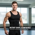 thumbnail image 2 of 3Pcs Men's Seamless Compression Shapewear Tank Top, Tummy Control Slimming Body Shaper Vest, 2 of 7