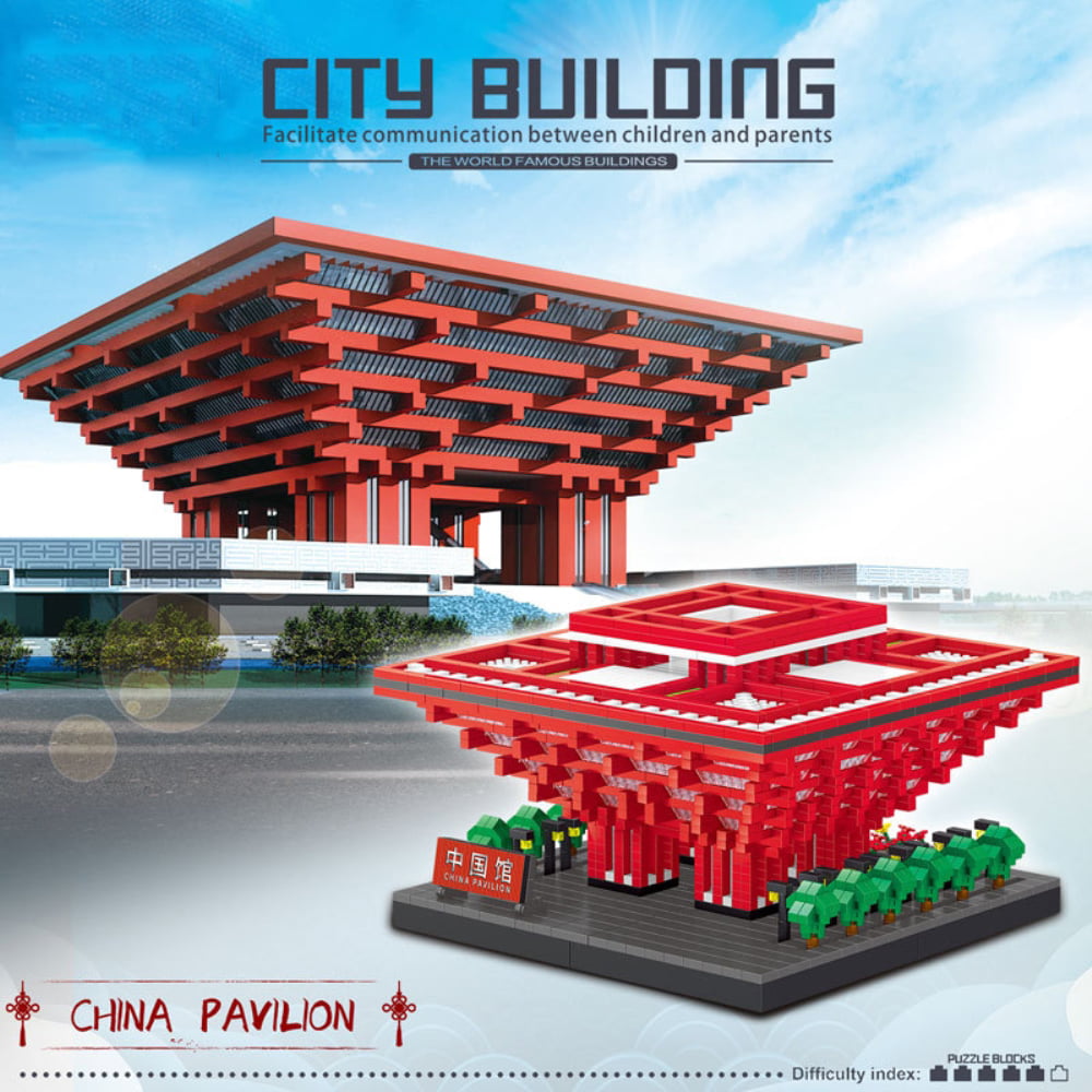 Details about   Chinese Architecture Pavilion Tower Builiding Blocks Bricks Model Assembled Toys 