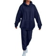 thumbnail image 2 of Women's Oversized Hoodie & Sweatpants Set - Cozy Matching Loungewear Tracksuit with Kangaroo Pocket, 2 of 6