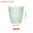 thumbnail image 2 of Uxcell 7oz Acrylic Drinking Glasses, 4 Pack Plastic Reusable Tumblers Drinkware for Home Outdoors, Emerald, 2 of 7