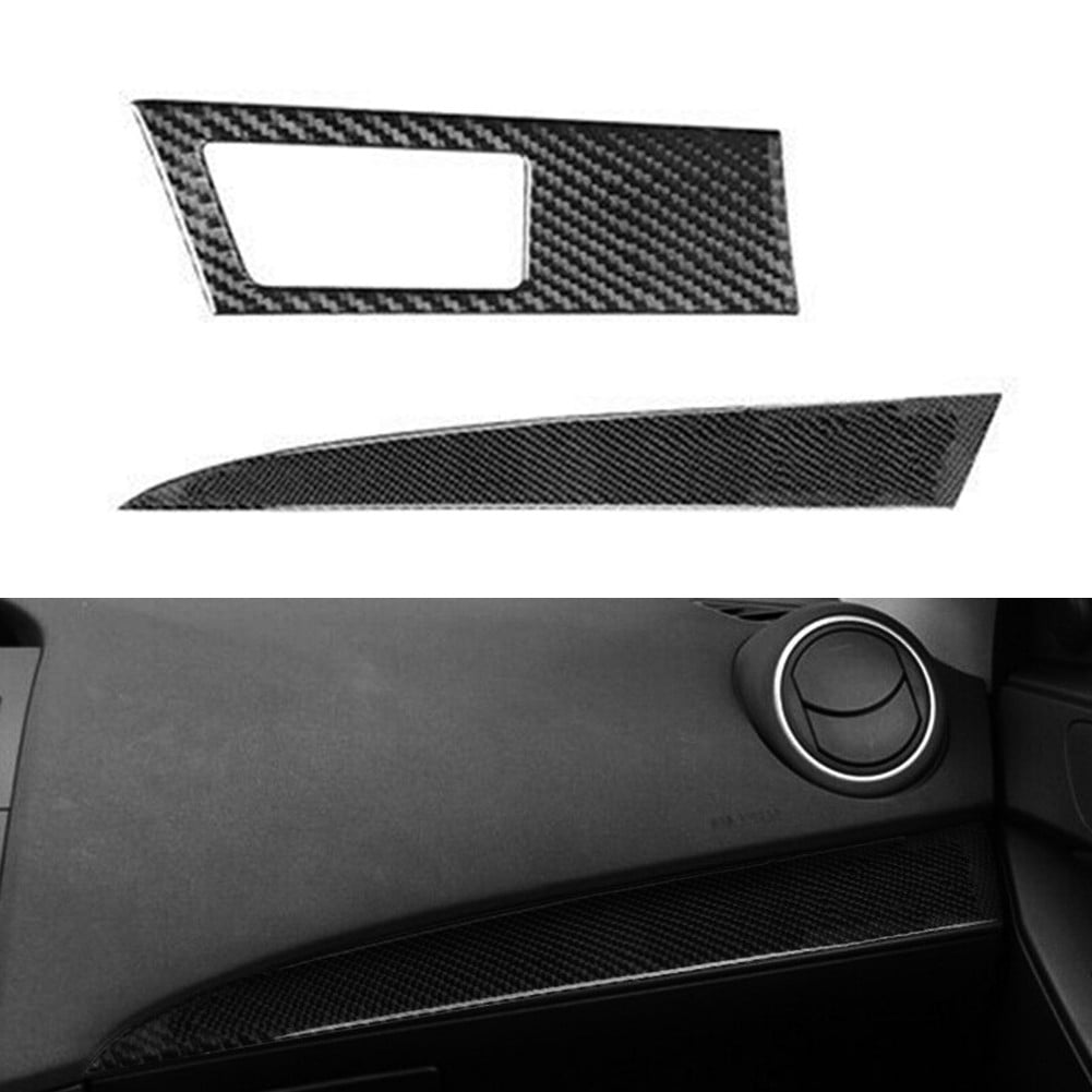 2pcs Carbon Fiber Car Interior Front Dashboard Cover For Mazda 3 2010