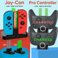 thumbnail image 5 of TALK WORKS Nintendo Switch Joycon & Pro Controller Charger Station 4-Remote Charging Dock, LED, 5 of 7