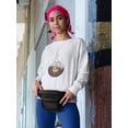 thumbnail image 2 of Abstract Vinyl Design Sweatshirt Women -Image by Shutterstock, Female x-Large, 2 of 4