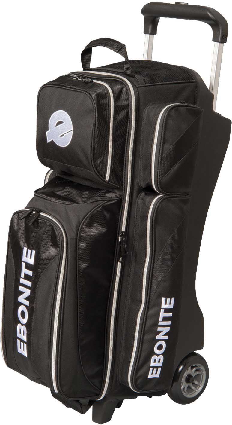 Ebonite Equinox Triple Bowling Ball Roller Bag Black